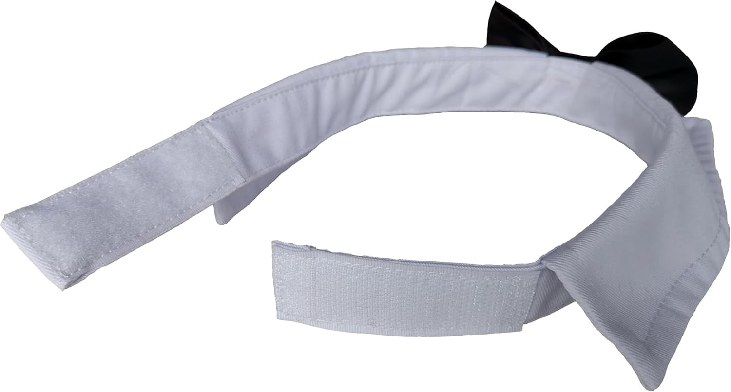 Dog Neck Tie, Pet Tuxedo Cotton Collar with Black Tie for Dogs & Cats